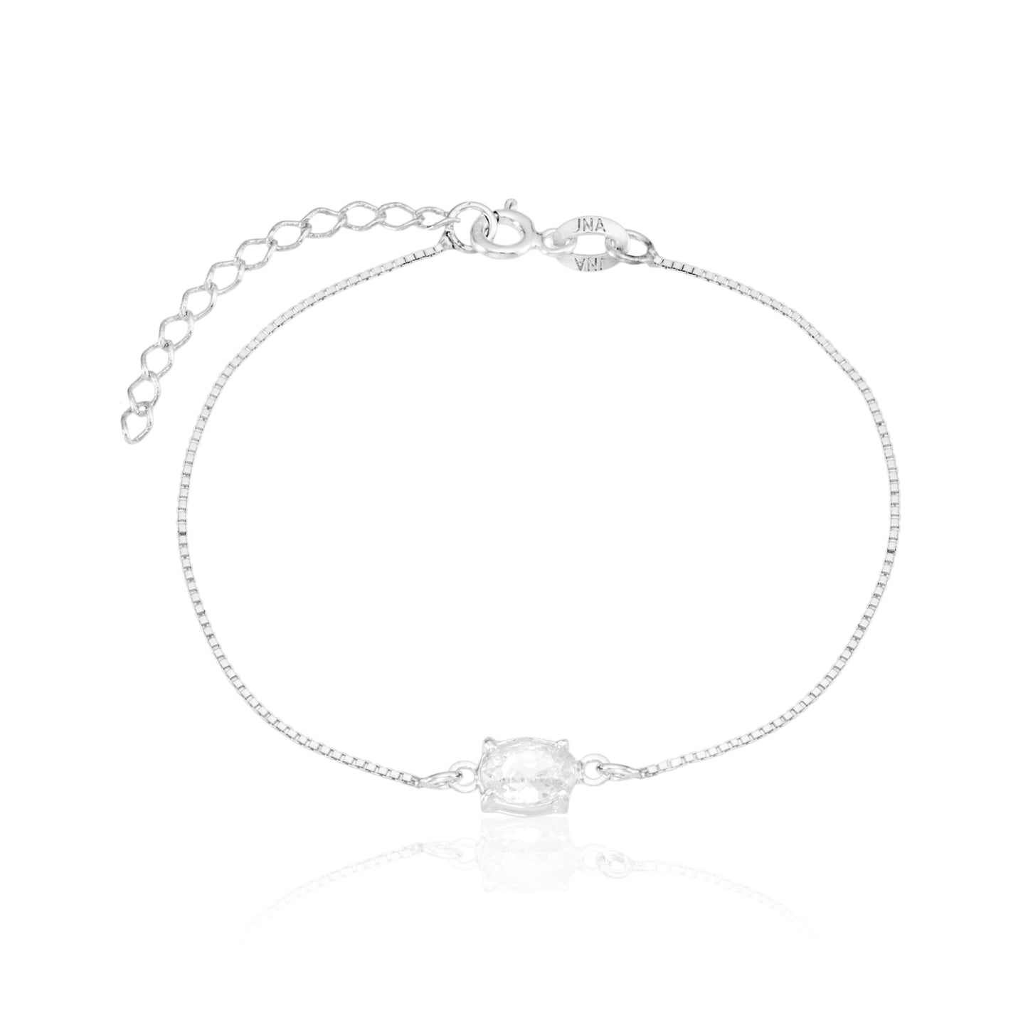 PULSEIRA VENEZIANA PEDRA OVAL CRISTAL