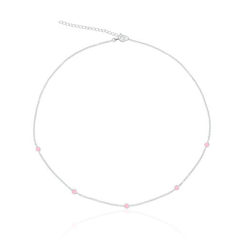 Choker cristal rosa 3 mm
